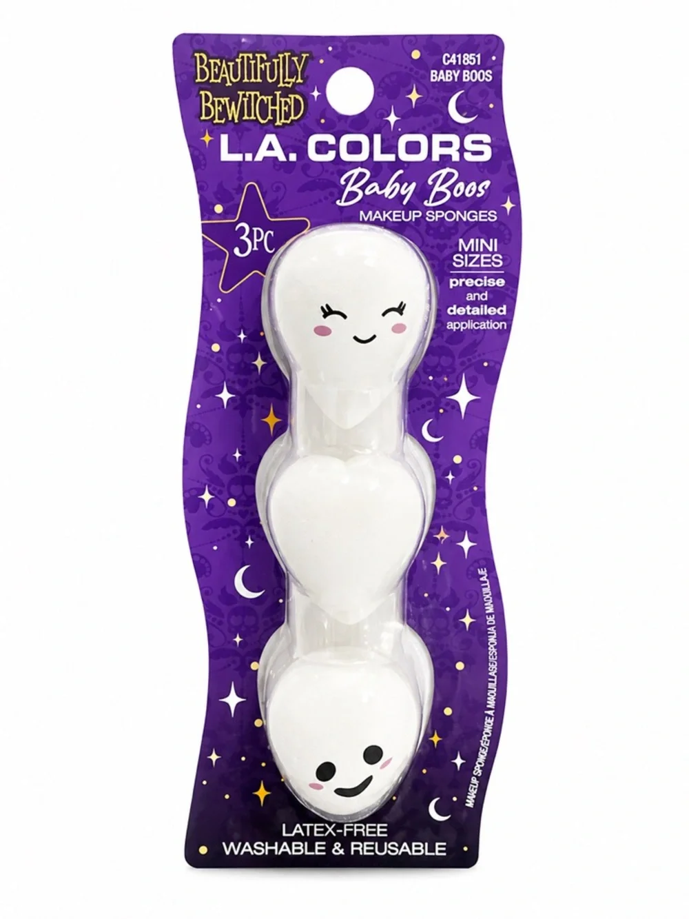 L.A. COLORS x Beautifully Bewitched Baby Boos Ghost Makeup Sponges White (3pc)